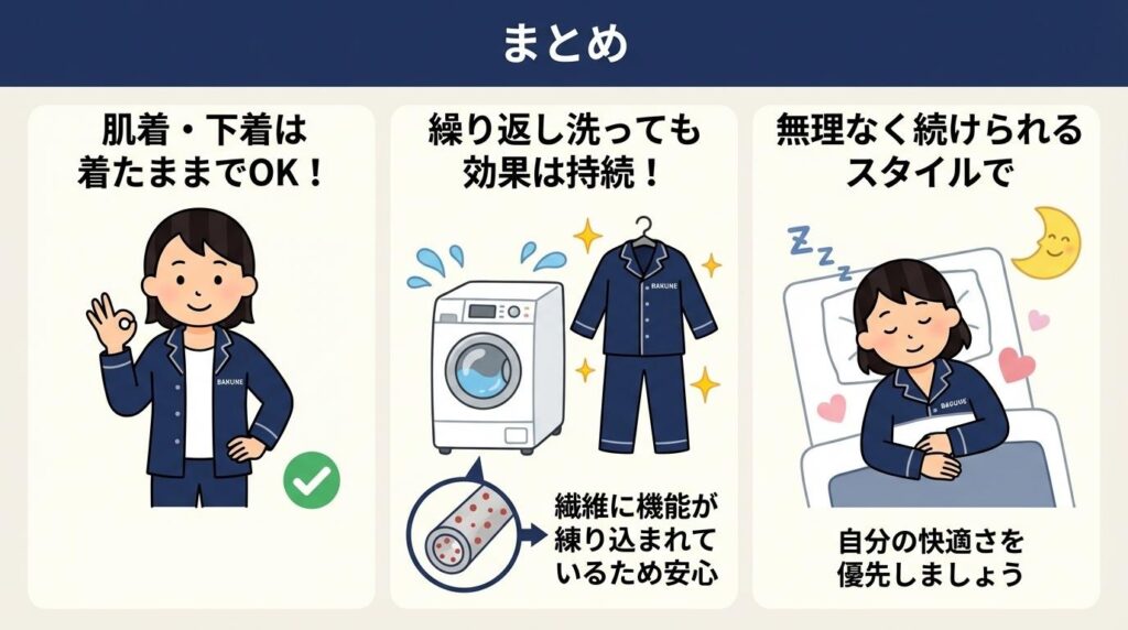 BAKUNEパジャマ（リカバリーウェア）下着・重ね着