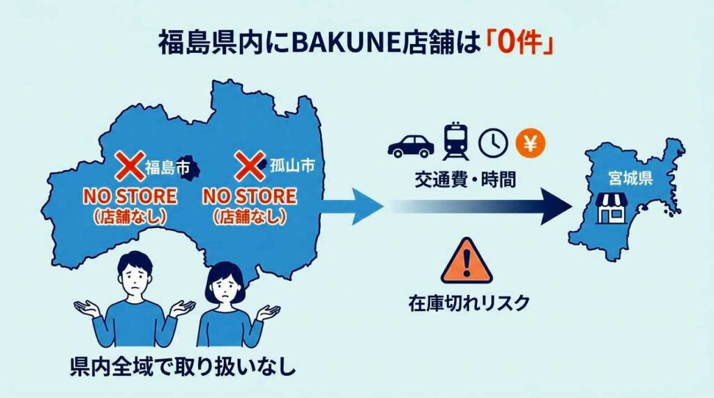 BAKUNEは福島県のどこで買える？販売店（取扱店）一覧