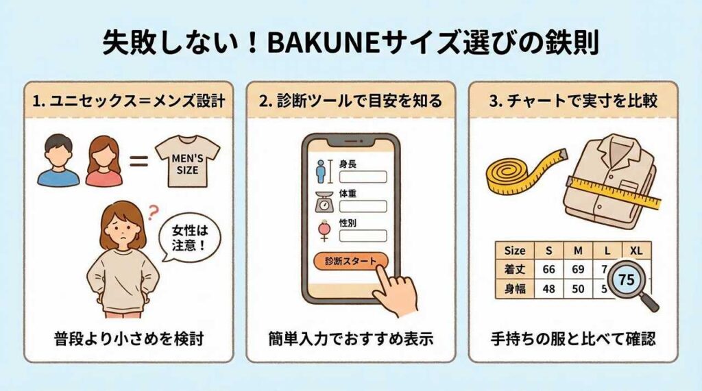 BAKUNEパジャマ（リカバリーウエア）　サイズ感　選び方