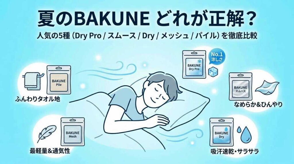 BAKUNE 夏用パジャマはどの商品を買えばいい？選び方を解説