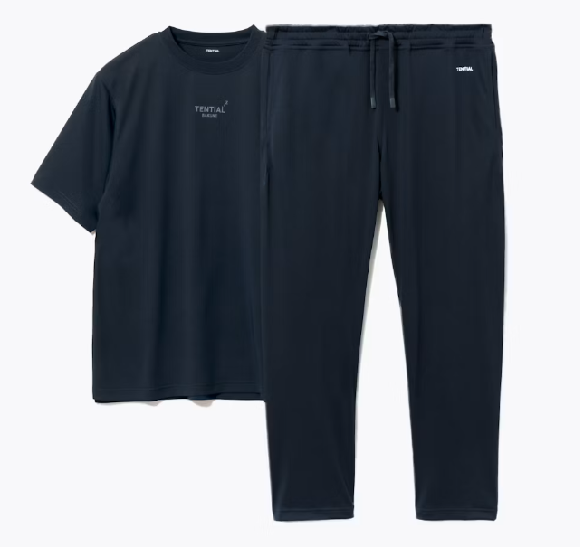 BAKUNE Dry Men's 上下セット（半袖Tシャツ・スリムロングパンツ）